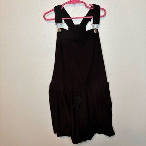 Black Overalls Shorts Women’s M